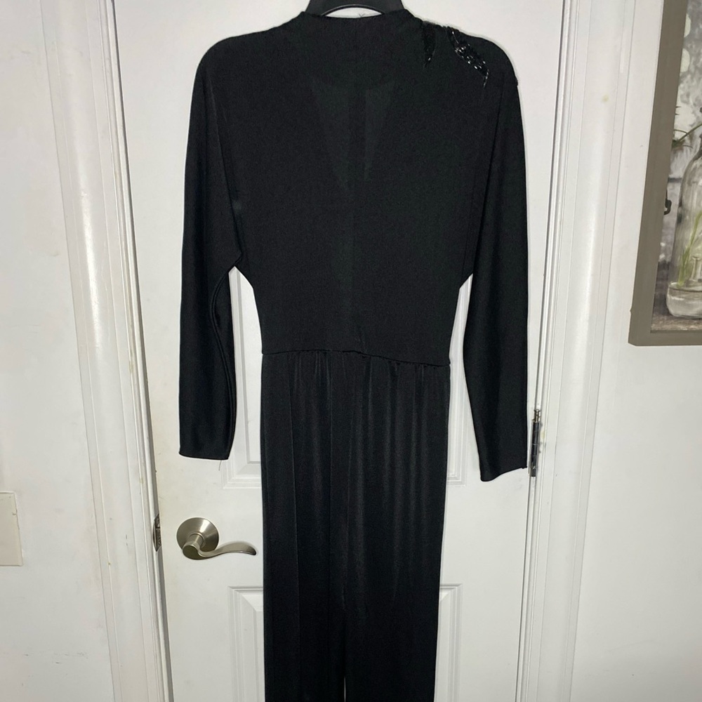 Vintage Chic Black Long Sleeve Jumpsuit
